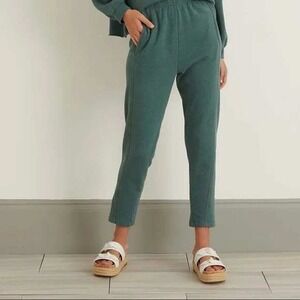 Xirena Crosby Sweatpant in Green Cotton Blend Brushed Fleece‎ size small